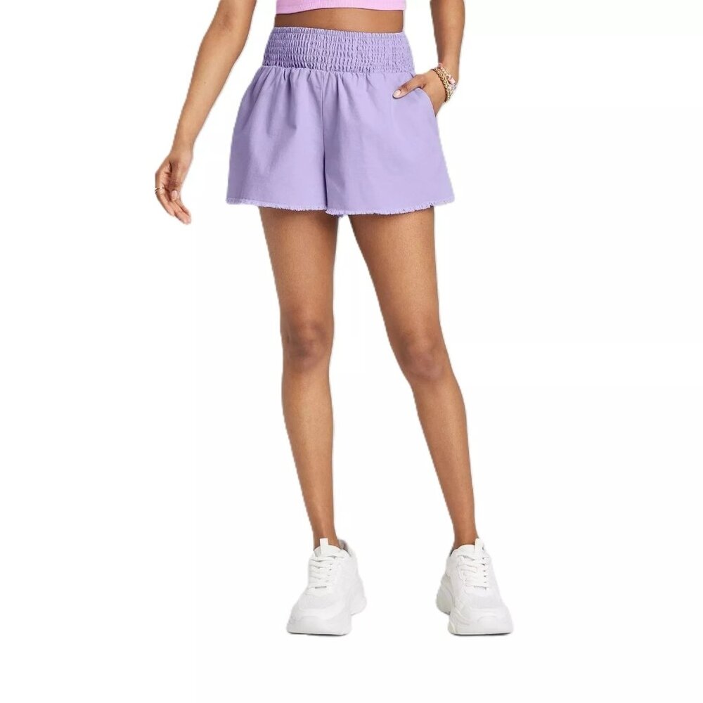 NEW Wild Fable High-Rise Woven Pull-On Shorts - Lavendar - Size Small